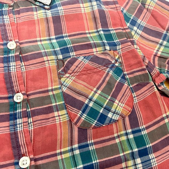 Maison Scotch Checkered Plaid Flannel Shirt with Beaded Applique ASO Clary Fray - Picture 4 of 14